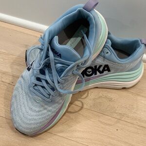 Hoka Women's Gaviota 5 barely used Light Blue and Purple Athletic Shoes